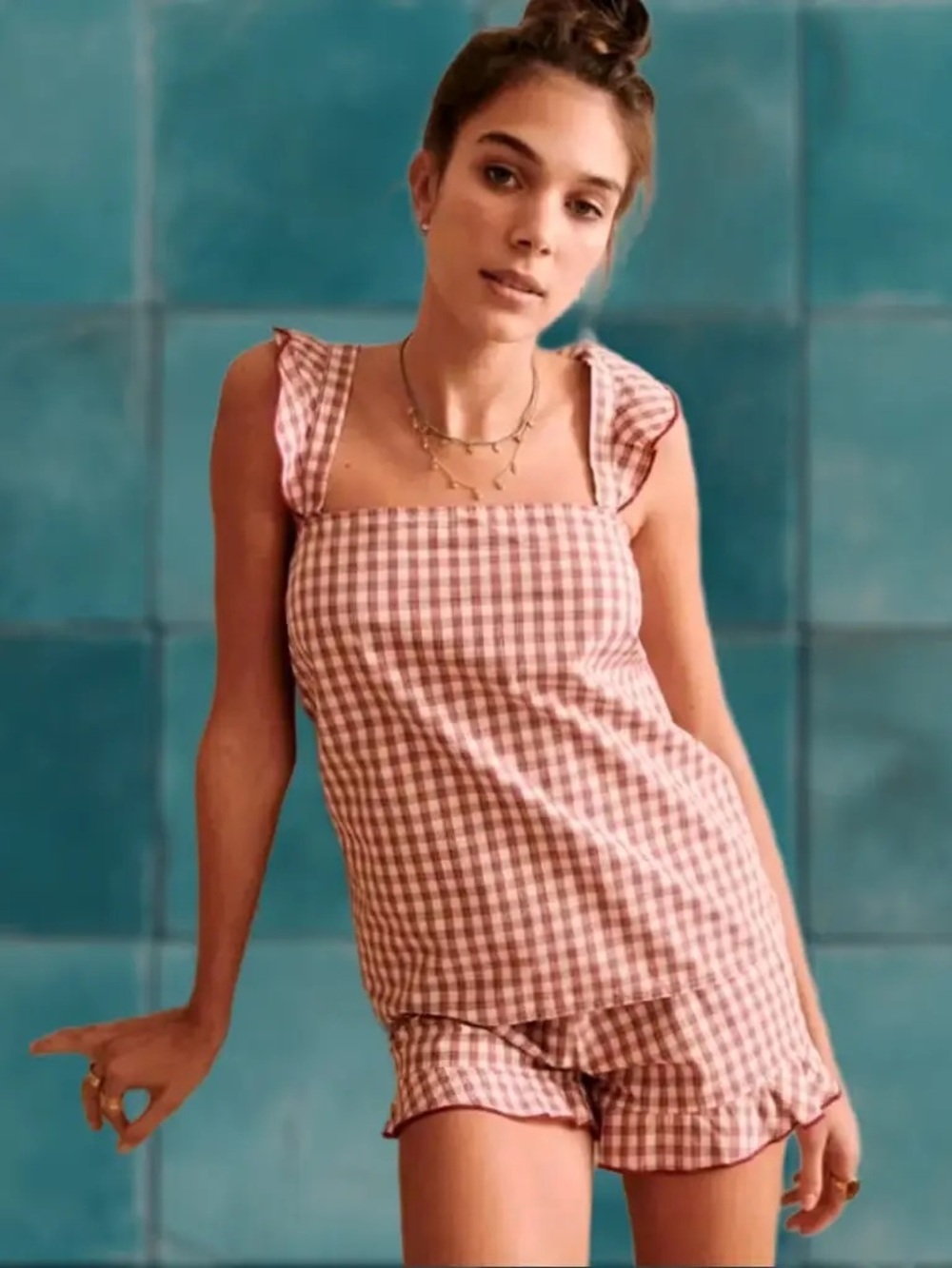 Sezane Sleep Set - Sleeveless Top & Shorts size 44